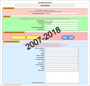 Hai Sentito Il Terremoto (HSIT) - Macroseismic questionnaire database 2007-2018, version 1