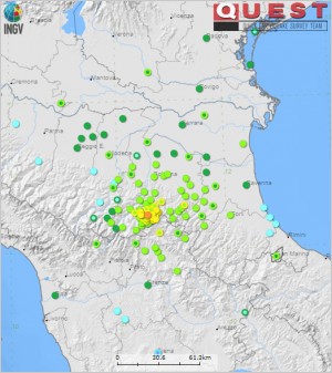 Rilievo macrosismico degli effetti prodotti dalla sequenza sismica iniziata il 14 settembre 2003 (Appennino Bolognese)