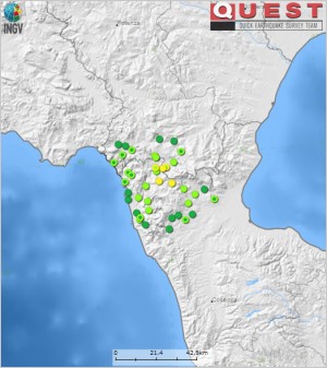 Rilievo macrosismico degli effetti prodotti dal terremoto del Pollino del 26 ottobre 2012 alle ore 01:05 locali