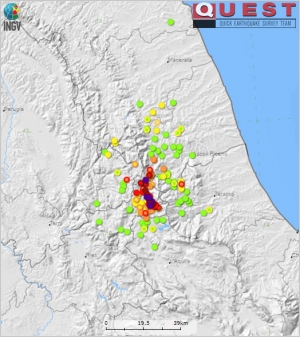 Rilievo macrosismico in EMS98 per il terremoto di Amatrice del 24 agosto 2016