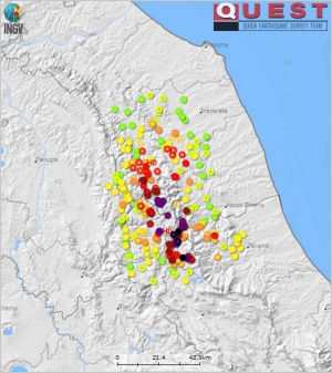 Rilievo macrosismico per i terremoti nell’Italia centrale. Aggiornamento dopo le scosse del 26 e 30 ottobre 2016