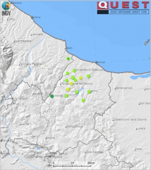 Rilievo macrosismico per i terremoti del Molise del 14 e 16 agosto 2018