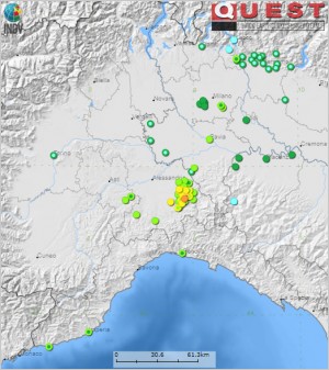 Rilievo macrosismico degli effetti prodotti dal terremoto della Valle Scrivia dell'11 aprile 2003