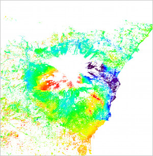 InSAR ground displacement time series