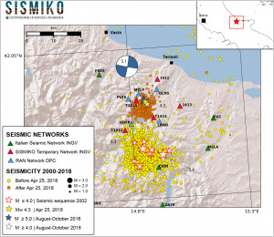 Seismic Data acquired by the SISMIKO Emergency Group - Molise-Italy 2018 - T14
