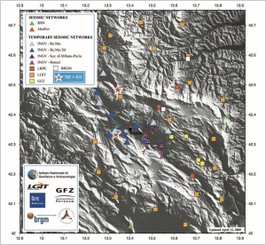 Seismic Data acquired by the INGV Emergency Group - L'Aquila-Italy 2009 - T01