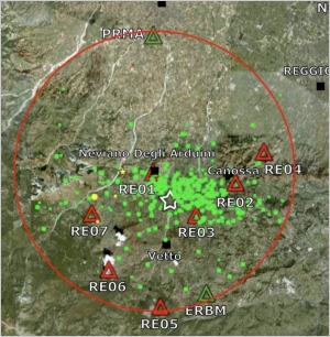 Seismic Data acquired by the INGV Emergency Group - Parma-Italy 2008 - RE
