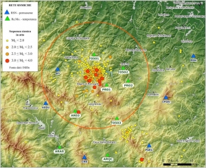 Seismic Data acquired by the INGV Emergency Group - Montefeltro - Italy 2011