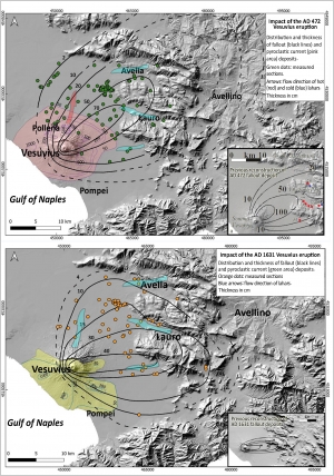 Field data collected from pyroclastic and lahar deposits of the 472 AD (Pollena) and 1631 Vesuvius eruptions