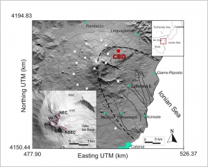 Etna tiltmeter data from CBD station during 2008-2022 (sampling rate 15 min)